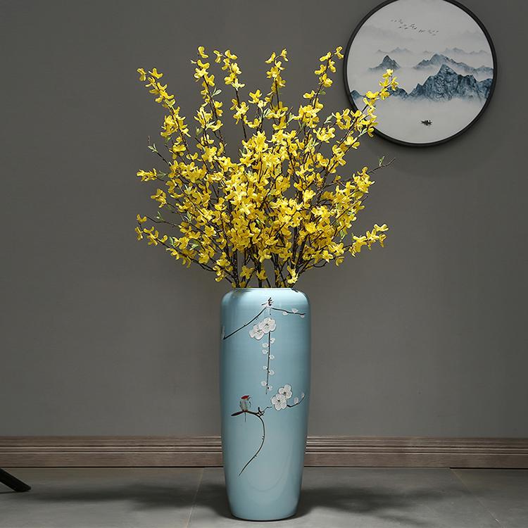 Large Retro Ceramic Floor Vase for Creative Dried Flower Arrangements In Living Room