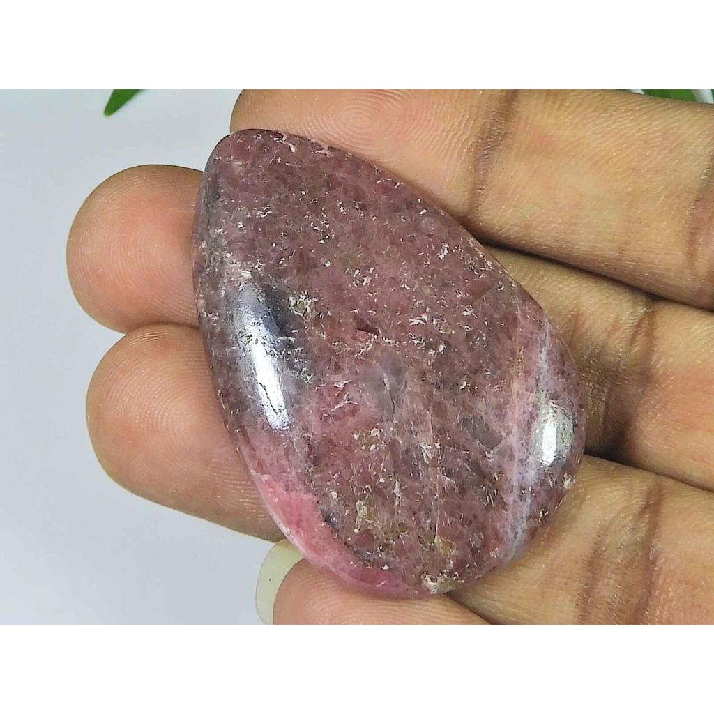 31X45X06MM Natural Red Rhodonite Quartz Pear Cabochon Loose Gemstone SK-3742
