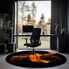 Basketball Bedruckter Runder Teppich Teppich Stuhlteppich Läufer Eingang Fußmatten, für Bürostuhl Wohnzimmer Schlafzimmer Küche.
