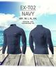 EXIO Compression Long Sleeve High Neck Sports Shirt with Cooling Innerwear Men's Wear, (02.Navy, XXL)