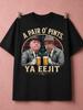 Unisexs Tshirt A Pair O Pints Ya Eejit Tshirt Two Pub Friends Holding Beer Vintage British Comedy Quote And Tartan Retro Illustration