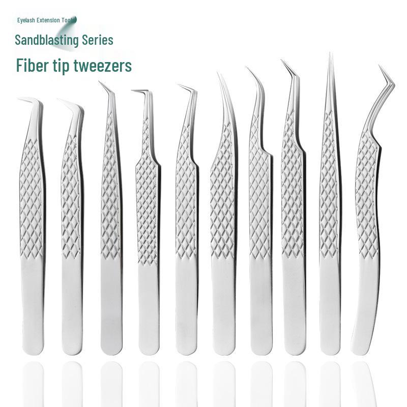 Textured Eyelash Tweezers & High-Quality Curler for Lash Artists - Ideal for Blooming and Grafting False Lashes.