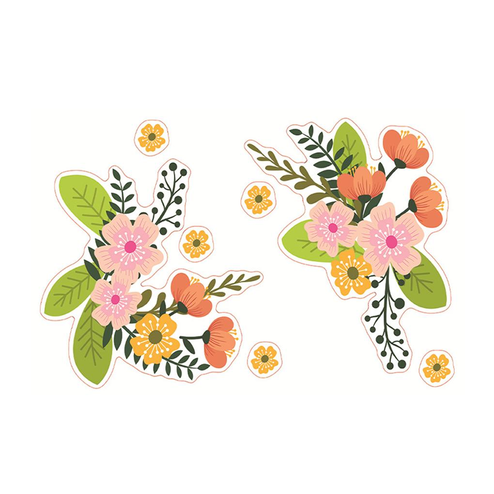 Наклейки Стилі роспису троянд Красиві елегантні наклейки на стіни холодильника Мистецьке скло Прикраса туалету Самоклеючі Різдво