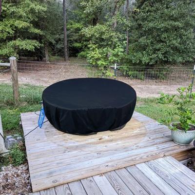 Isolierte Whirlpool-Abdeckung für den Außenbereich mit Kordelzug, UV-Beschichtung, wasserdicht, universelle Passform, Schutz für Gartenmöbel und Wassertank