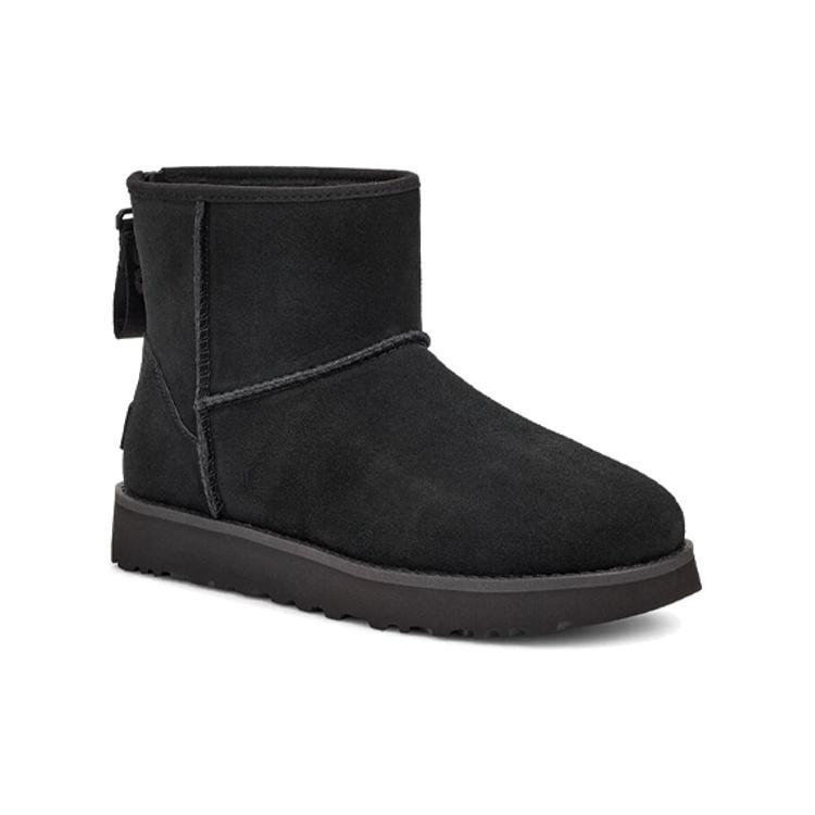 (WMNS) UGG Classic Mini Logo Zip 'Black' Women's 1122671-BLK