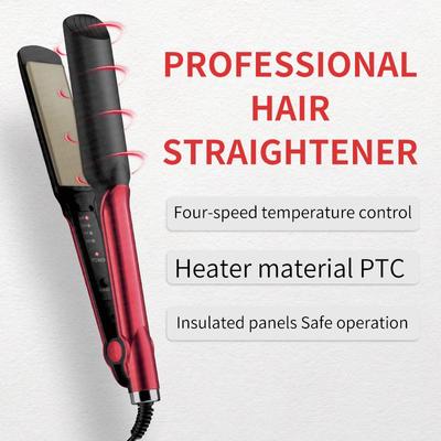 Hair Straightener Iron 2-in-1 Temperature Adjustment Professional Ceramic Heating Plate Curling Styling Hair Tool