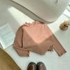Korean Kids' Soft Knit Autumn Ruffled Turtleneck Long-Sleeve Top