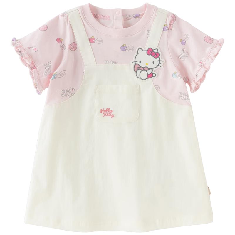 DAVE & BELLA Hello Kitty Collaboration Girls  Faux Two-Piece Dress 73