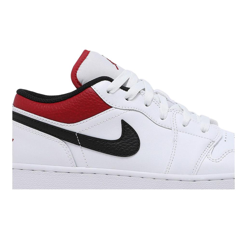 Air Jordan 1 Low Grade School 'White Gym Red' (Unisex) White / Gym Red / Black Kids' Basketball Shoes 553560 118