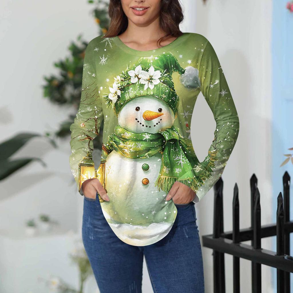 Tee Shirts For Women Fall Casual Long Sleeve Shirts Sweatshirt Vintage Graphic Printing Top Pullover Valentine's Day