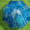 1pc Frozen Castle Snowflakes Automatic Folding Umbrella, Heavy Duty 8 Rib Iron Frame,  Suitable for Travel, Daily Use, Birthday, Decor Gift M0104006