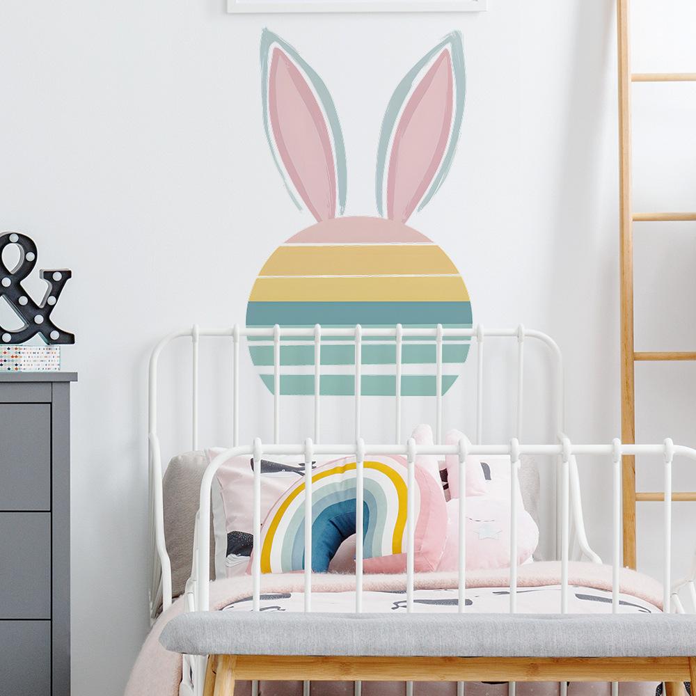 Early Morning Creative Rabbit Bedroom Living Room Home Background Beautification Decoration Wall Stickers