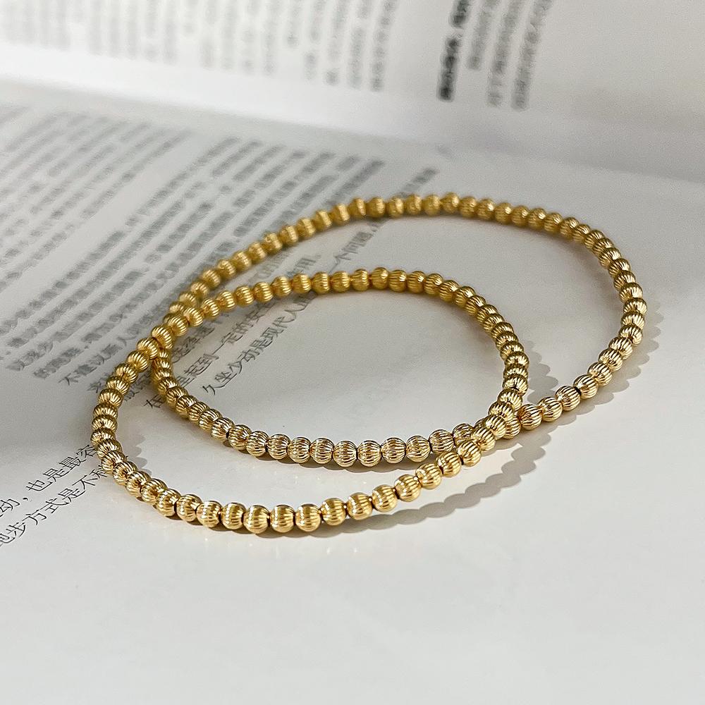 Jewelry Pumpkin Beaded Bracelet Fine Women 14K Gold Filled Bracelets