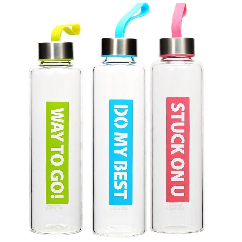 LocknLock Heat-Resistant Portable Glass Water Bottle