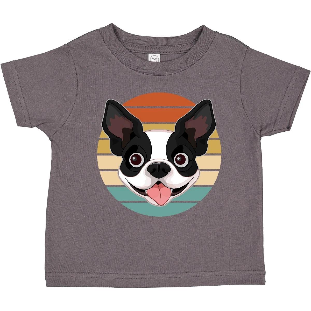 

Inktastic Boston Terrier Dog Retro Sunset Toddler T-Shirt Pets Breed Child Kid 160