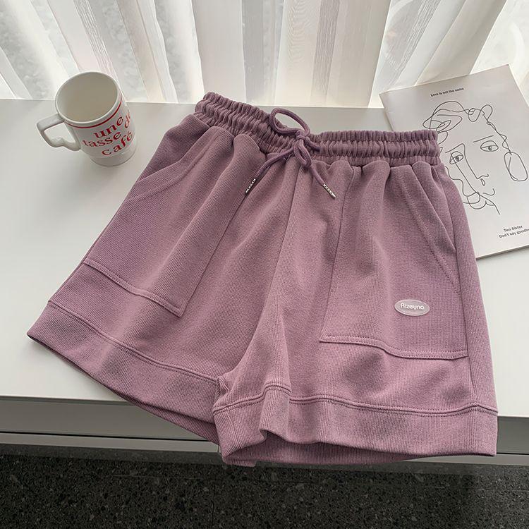 Pantaloni scurți sport de vară pentru femei, cu talie înaltă, croială A: Pantaloni largi casual cu picior lat, model nou 2025.