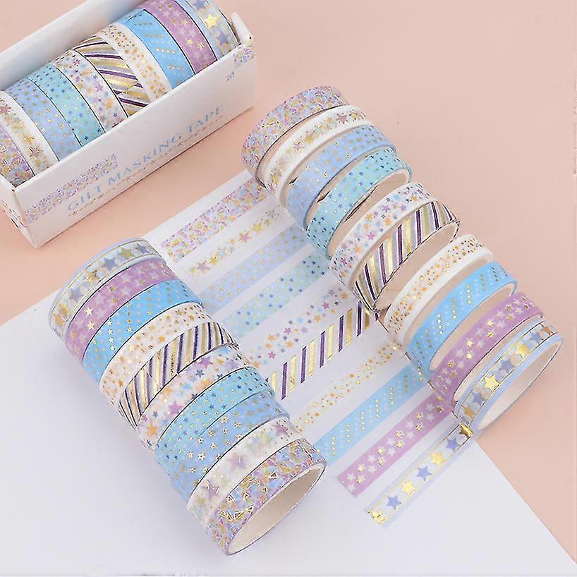 Washi Decorative Adhesive Tape | Foil School Journal Supplies - 10rolls Washi Tape -