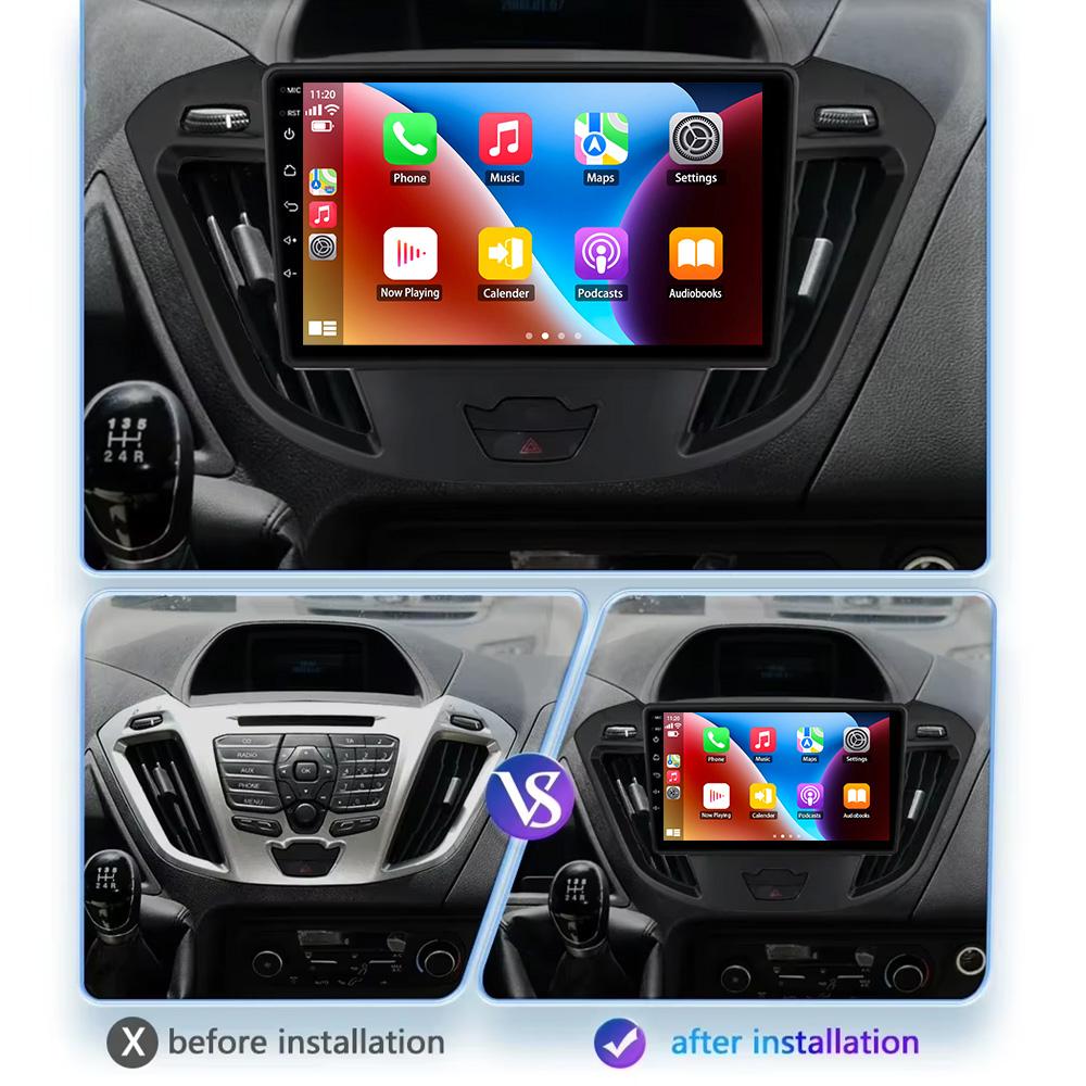 Android Carplay Auto for Ford Transit Tourneo Custom 2013-2021 Navigation Car Radio 2 Din Multimedia Player Head Unit Stereo