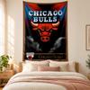 Tapestry Chicago Bulls vysoká kvalita pro zdobení stěn obývacího pokoje, ložnice, koleje ideální jako nástěnné umění do ložnice nebo sváteční dárek