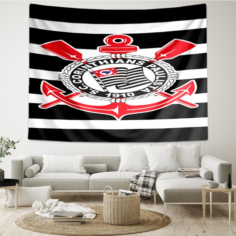 Fußballverein Emblem Wandteppich zum Aufhängen für Schlafzimmer, Wohnzimmer, Spielzimmer, Dekorationskunstzimmer Wandteppich Feiertags- und Geburtstagsgeschenke