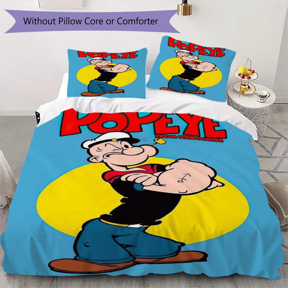 

Popeye Pattern Bedding uilt Set uilt Cover Pillowcase Home Decoration Birthday Gift (1 * duvet cover + 2 * pillowcase without core)118 135x200cm