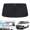 KUST Windshield SunHard for Ford Econoline Van Motorhome Sunshade Window Sun Visor Foldable Blocks UV Keeps Your Car Cool 1992-2023 E-Series & E-150