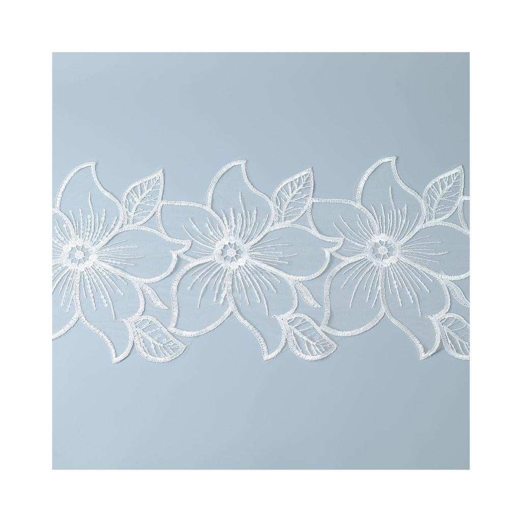 Accessori Abbigliamento Auto Osso Pizzo Pizzo Trasparente Perline Pizzo Abito da Sposa 23Cm