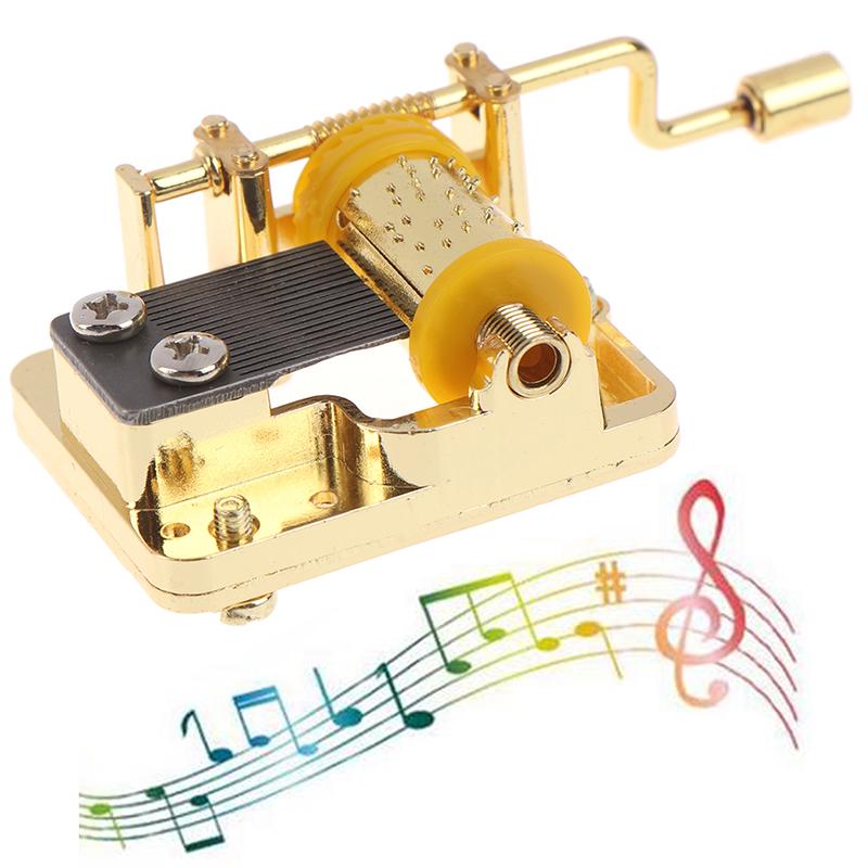 18 Tones Hand Cranked Music Box Mechanical Musical Movement Part Christmas Party