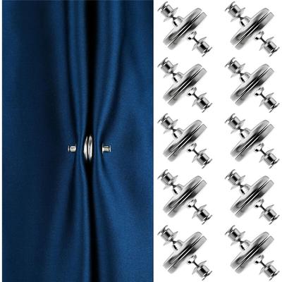 10 Pairs of Curtain Magnetic Fasteners Metal Magnetic Curtain Clips, Strong Curtain Weight Magnets
