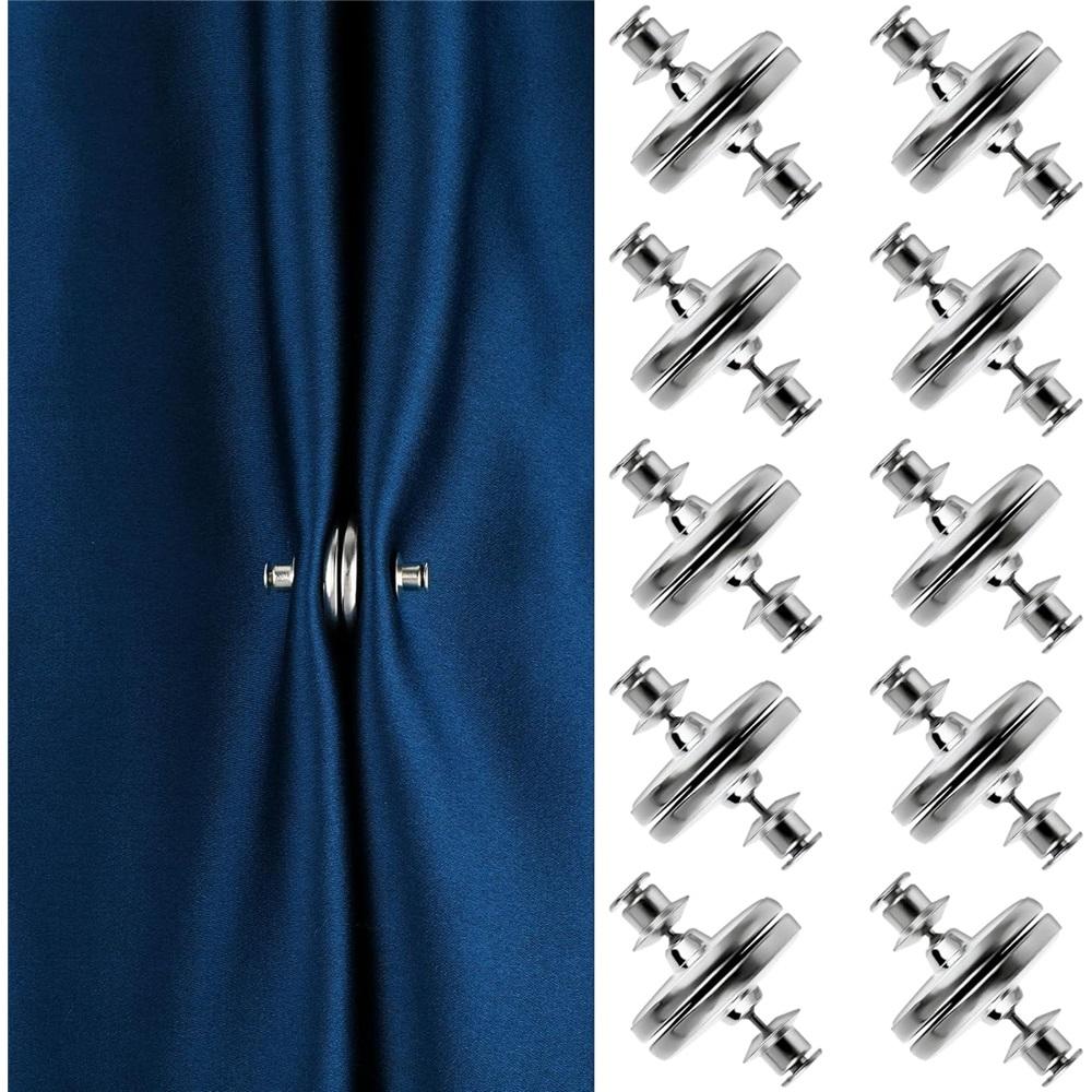 10 pairs of curtain magnetic fasteners metal magnetic curtain clips, strong curtain weight magnets