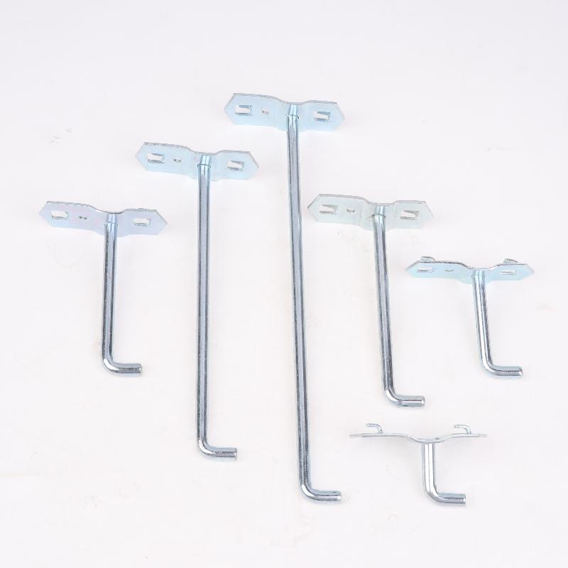 5Pcs Square Hole Board Hook Pegboard Hooks Shelf Metal Hook Garage Pegboard Hanger Wall Mount Storage Rack