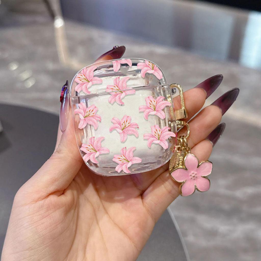 Funda Protectora Transparente de Flor de Cerezo para Apple AirPods 4