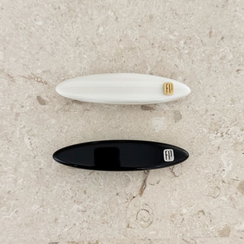 

FANTASTIC PLANET flat ellipse hair pin (2colors) WHITE