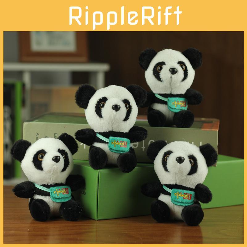 Cute Realistic Panda Plush Toy Backpack Adorable Panda Accessory Bear Keychain Kids Gift Large Panda Stuffed Animal