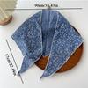 Scarf Women Cotton Linen Neck Head Scarves Headscarf Small Shawl Small Flower Thin Neckerchief Triangle Scarf Hair Scarf INS
