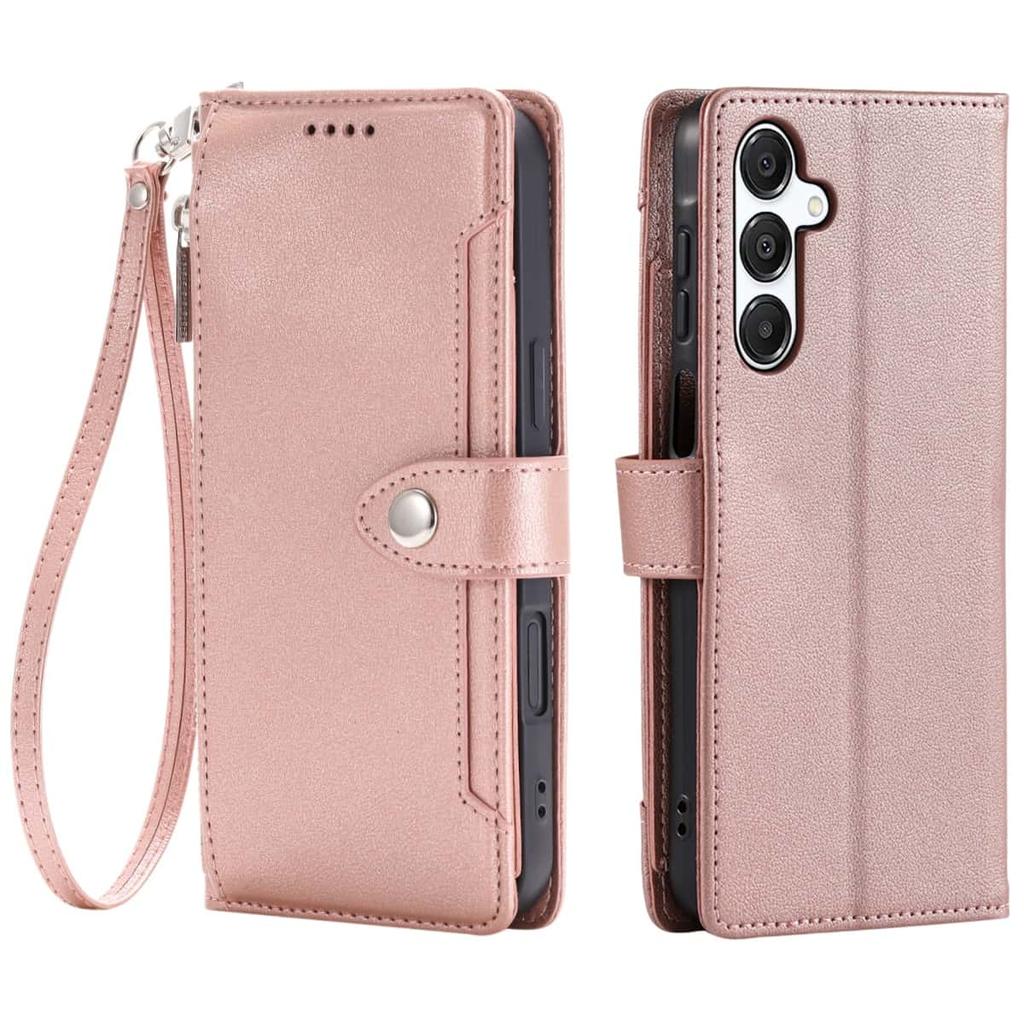 WEFOR Wallet Case for Samsung Galaxy S26 S25 S24 S23 Ultra with Card Holder Wrist Strap Magnetic Flip Zipper Leather Phone Cover