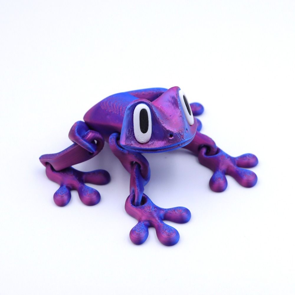 Movable Joints 3D Printed Frog Model Realistic 3D Printed Frog Toy Frog Sculpture  Birthday Gift
