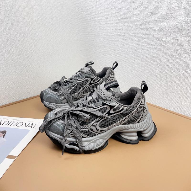 Genuine leather platform daddy shoes women's autumn and winter new height increase versatile retro aged sports casual shoes trend