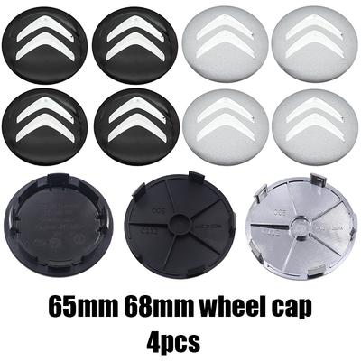 4pcs 3D 65mm 68mm Logo Car Wheel Emblem Wheel Center Hub Cap Auto Rim Refit Dust-proof Badge Covers Styling Accessories