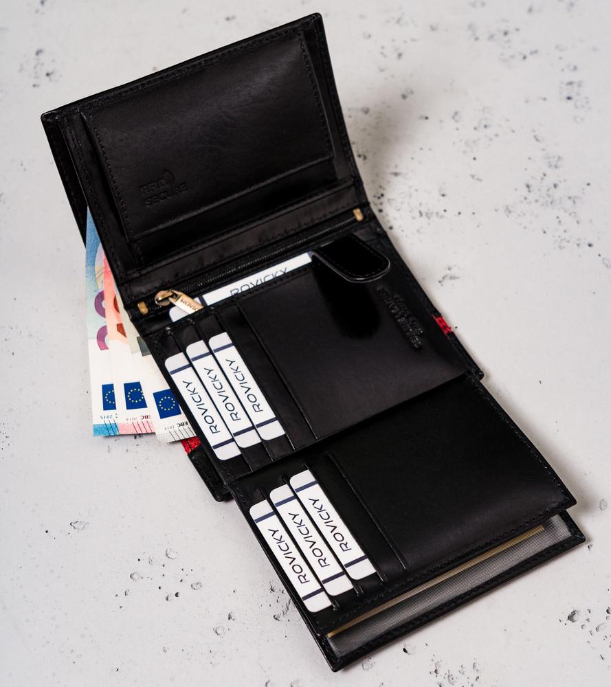 Stylish men's wallet made of genuine cowhide leather - Rovicky