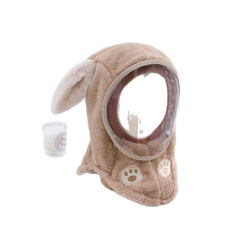 Children's Hats, Autumn and Winter Windproof Masks, Integrated Ear Protectors for Boys and Girls, Pullover Hats, Windproof Thickened Warm Baby Scarves