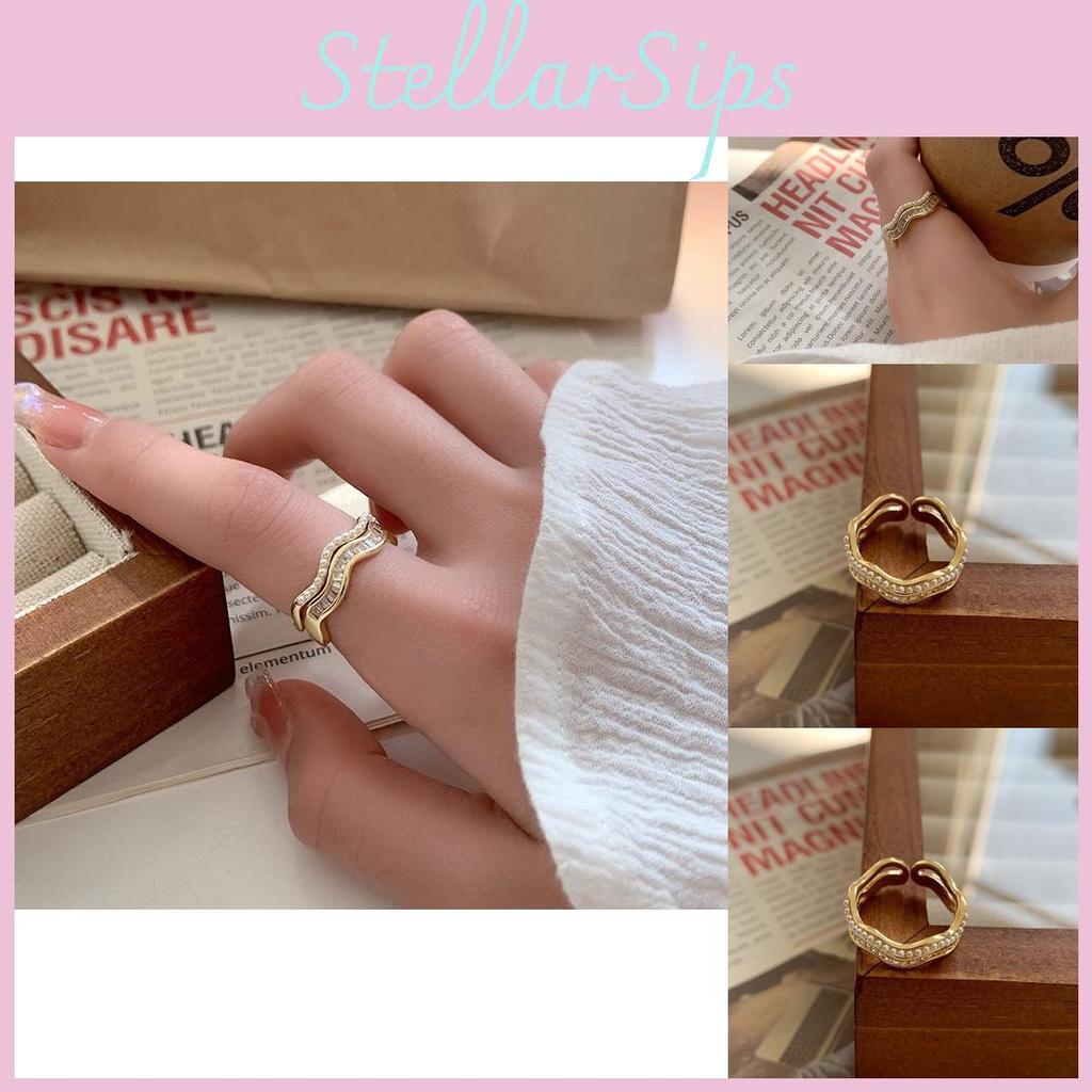 Elegant Korean Style Chic Ring For Women Adjustable Copper Geometric Design Ideal For Fashionable Everyday Wear