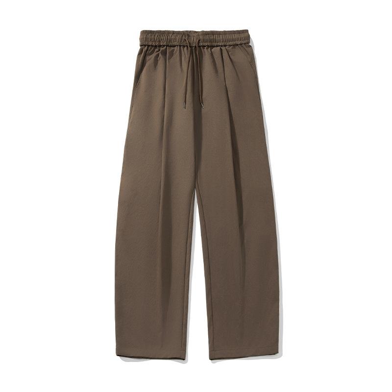 Fashion Bottom Clothes Pants Japanese Style Men's Solid Color Simple Basic Casual Trendy Loose Wide Leg Cargo Trousers