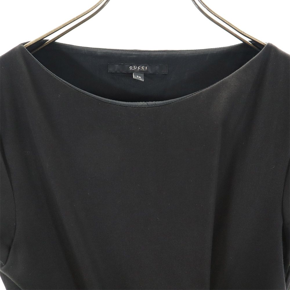 Gucci Made In Italy Short Sleeve Knee-length Dress 36 Black Women Used