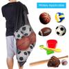 1Pcs Extra Large Mesh Drawstring Soccer Basketball Volleyball Storage Net Bag With Zipper Pocket Gym Bag
