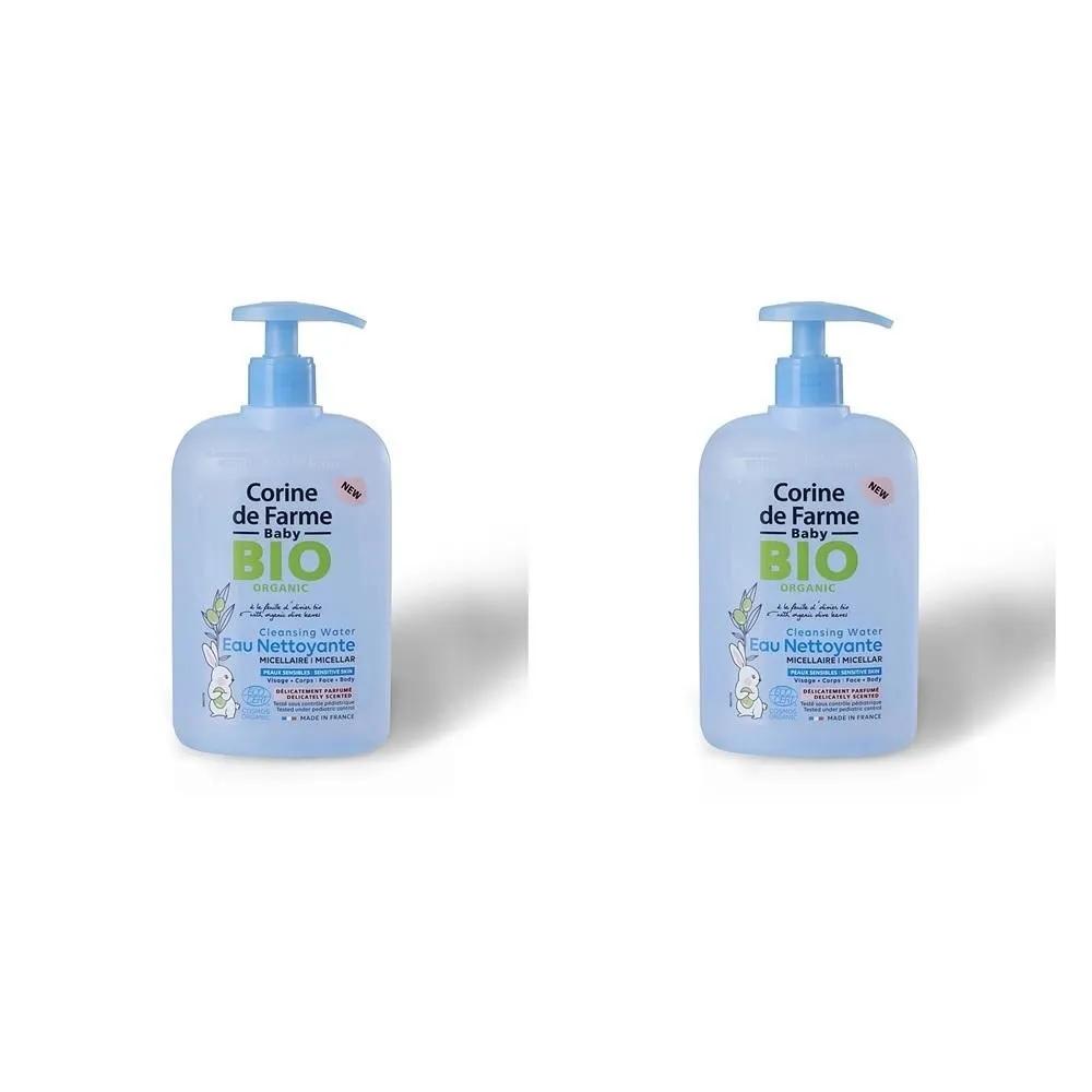 Corine de Farme Cleansing Water 500ml 2-Pack Baby Micellar CORINE DE FARME Organic Baby Micellar Cleansing Water