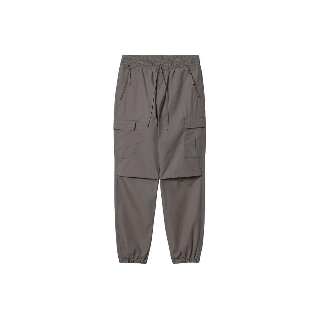 Carhartt WIP Solid Color Multi-Pocket Drawstring Cuffed Knit Sweatpants Men Bottoms I025932-0NU-02