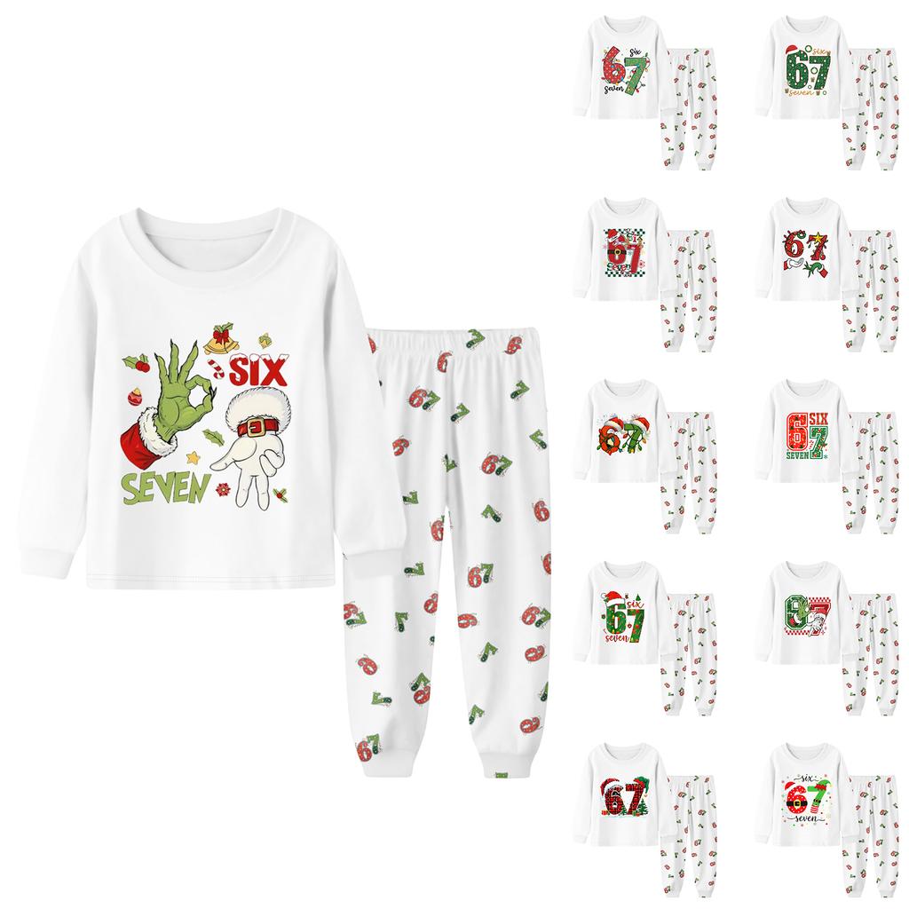 Children's Boys And Girls Thin Two-piece Long-sleeved Pants Two-piece