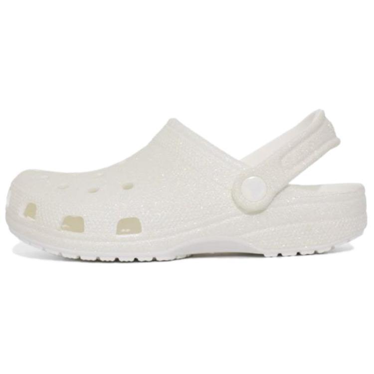 Crocs Classic Glitter Clog White Men s 205942-100 EU 34-35