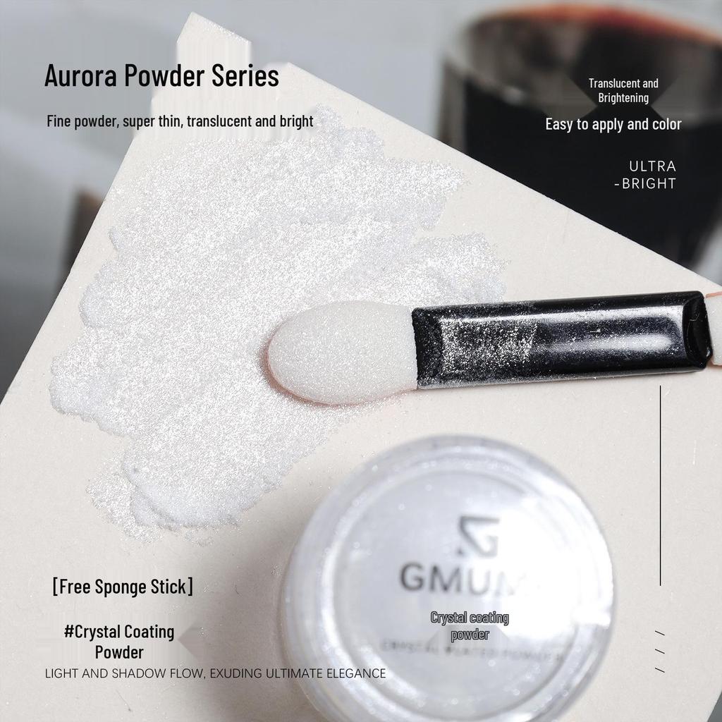 Iridescent Mermaid Aurora Pink Nail Art Magic Mirror Powder